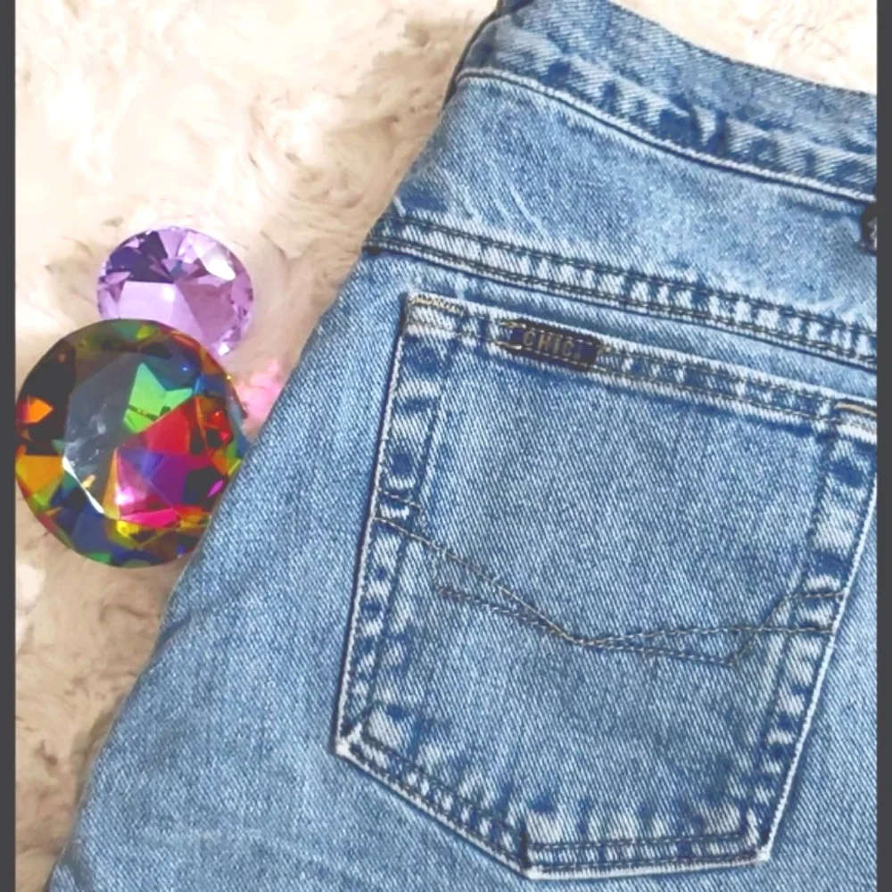 CHIC by H-I-S High rise 'Mom Jeans' 80s size 10 tall  retro thick denim - Picture 2 of 13